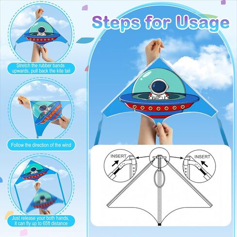 12 Pack Mini Kites for Kids, Slingshot Kites Finger Kite for Kids Thumb Launching Catapult Kite Birthday Party Favors for Boys Girls Teens Beach Park Backyard Outdoor Sports Flying Toys in Kuwait