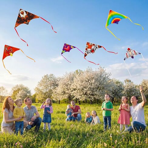 12 Pack Mini Kites for Kids, Slingshot Kites Finger Kite for Kids Thumb Launching Catapult Kite Birthday Party Favors for Boys Girls Teens Beach Park Backyard Outdoor Sports Flying Toys in Kuwait