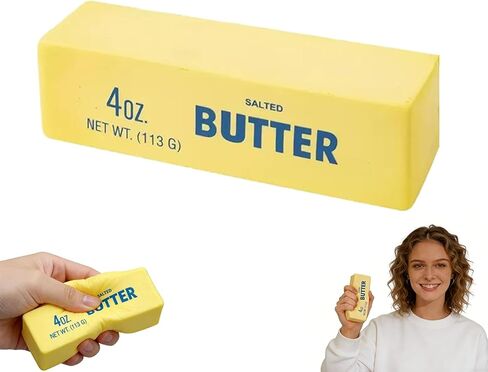 Butter Squishy New Squeeze Ball Realistic Butter Stick Soft Squeeze Super Soft Butter Stress Relief Fidget Gifts in Kuwait