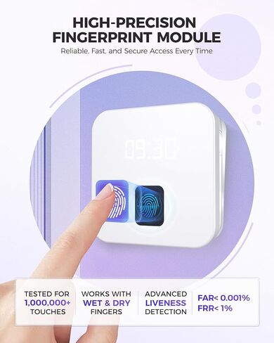 NGTeco Cloud Time Clock for Employees Small Business, Remote Control Fingerprint Time Clocks, Customization Rule Clock in Machine with Software ＆ iOS/Android App, 2.4G WiFi, No Monthly Fee in Kuwait