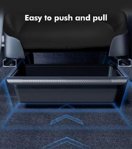 منظم صندوق تخزين تلقائي تحت المقعد PM لطراز Tesla Y 2020-2026، صينية تنظيم مخفية لملحقات الطراز Y (2025-2026 موديل Y Juniper: الجزء الخلفي من المقاعد الأمامية فقط) in Kuwait