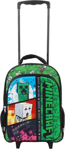 BIOWORLD Minecraft Rolling 16" Backpack with Adjustable Handle in Saudi Arabia