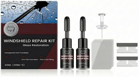 Windshield Crack Repair Kit, 2026 New Windshield Chip Repair Kit, Glass Repair Liquid for Cracks, Car Glass Repair Kit for Windshields, Mirrors, Glasses (1pcs) in Kuwait