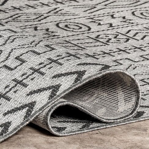 سجادة NuLOOM Jamie Accent للأماكن الخارجية، 3x5، بني in Saudi Arabia