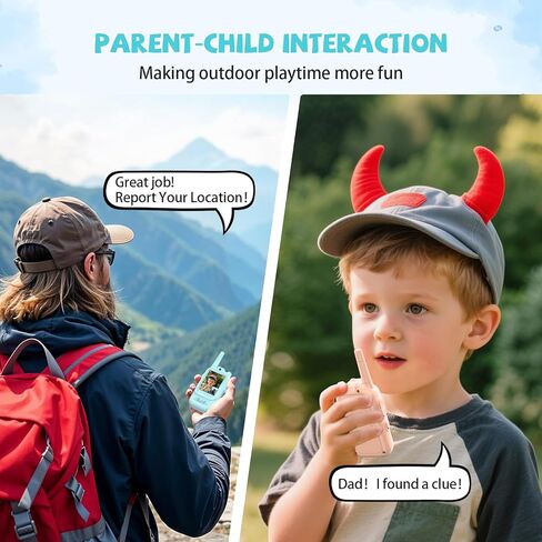 Video Walkie Talkies for Kids, 2 Pack Long Range Rechargeable Walkie-Talkie with Screen, 4 Voice Effects, Perfect Video Call Toys for Age 3-12 Boys Girls, Indoor, Camping, Hiking, Travel in Kuwait