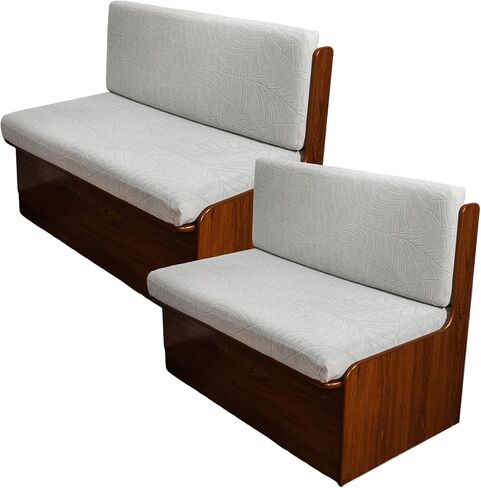 أغطية وسائد RV Dinette، أغطية مقاعد أريكة قابلة للتمدد من قماش الجاكار RV، أغطية بديلة مضادة للانزلاق وأغطية مقاعد التخييم RV قابلة للغسل، تتضمن 2 غطاء مقعد و2 غطاء مسند ظهر 18 in Kuwait