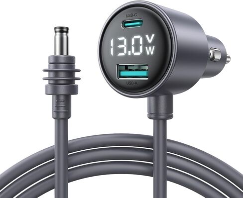 Starlink Mini Car Adapter, Real-Time Voltage & Wattage Display, 12V-24V DC Cable for Car Cigarette Lighter, USB-C 45W & USB-A 30W for RV, Boat, Truck (10FT) in Kuwait