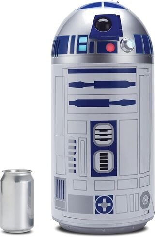 ثلاجة صغيرة Ukonic Star Wars R2-D2 | ثلاجة محمولة مقاس 18 بوصة سعة 4.5 لتر للمشروبات والوجبات الخفيفة | استخدام السيارة والمركبات الترفيهية والمنزلية مع طاقة تيار متردد/تيار مستمر | مجموعة حرب النجوم الممتعة in Kuwait
