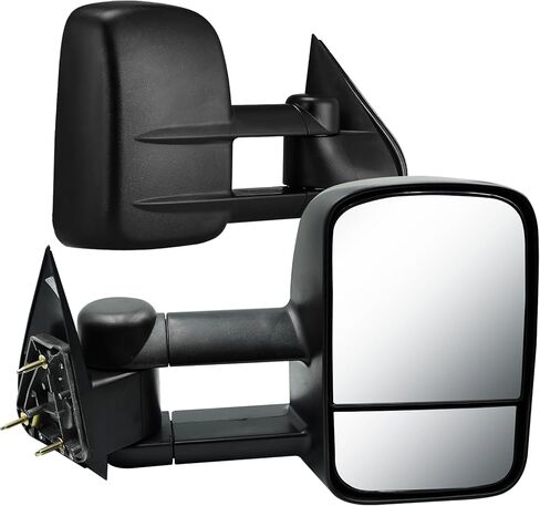 TNMT Power Heated Towing Mirrors Compatible with 2007-2014 Chevy Silverado GMC Sierra 1500 2500HD 3500HD (2007 New Body Only), Tow Mirrors Set with Manual Telescoping Folding in Kuwait