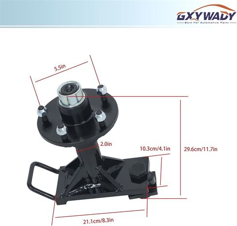 GXYWADY 2 قطعة 5 × 5.5 عجلات حاوية شحن ومجموعة مغزل مثبتة بمسمار مع مقبض مع غطاء غبار مطاطي in Kuwait