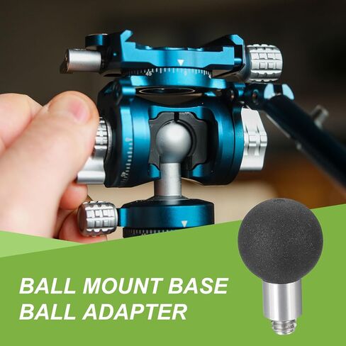 PATIKIL 0.8" Ball Mount Base Ball Adapter with 1/4" Threaded Bolt Stainless Steel for Action Camera Camcorder Compatible for Double Socket Arms Mount Motorcycles Electric Vehicle, Silver in Kuwait