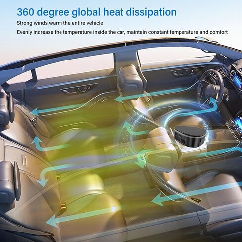 12V Car Heater Portable Car Heater Defroster Windshield Defogger Defroster for Quick Heating Defrosting Defogging (Base Model) in Kuwait