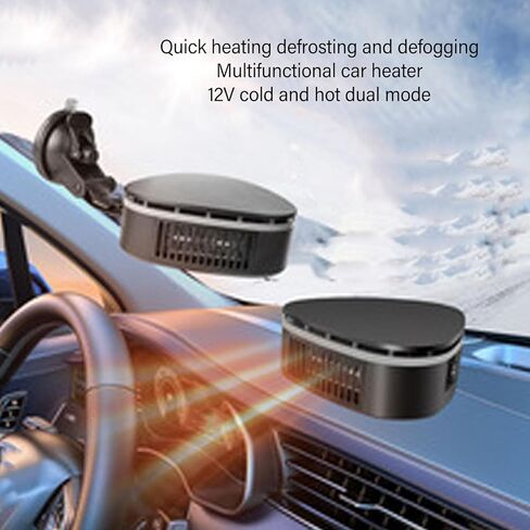 12V Car Heater Portable Car Heater Defroster Windshield Defogger Defroster for Quick Heating Defrosting Defogging (Base Model) in Kuwait