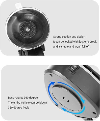12V Car Heater Portable Car Heater Defroster Windshield Defogger Defroster for Quick Heating Defrosting Defogging (Base Model) in Kuwait