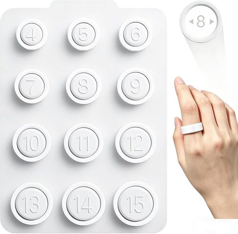 طقم مقاس الخاتم من Pjsrsdaee، متوافق مع Oura Ring 4، أداة قياس الإصبع الاحترافية للخواتم الذكية، مكتشف دقيق للحجم لشراء الخاتم، يناسب المقاسات 4-15 (أسود) in Kuwait