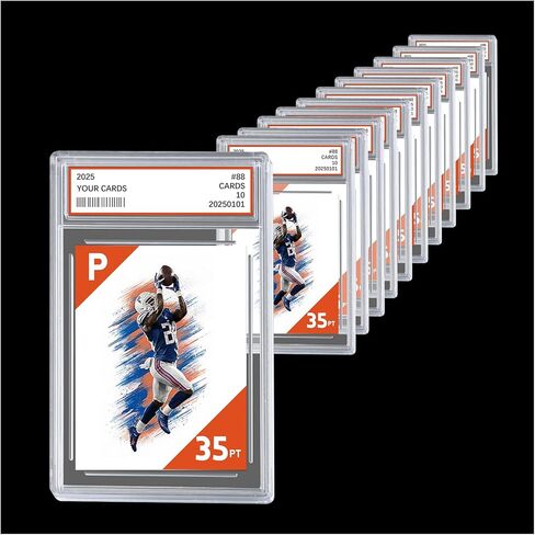 12ct Graded Card Slab - Card Case Holder for TCG, UV Resistant Acrylic Hard Sleeves with Label Position, for Standard Baseball Sport Game Collector, Perfect for Sorting, Storage and Display in Kuwait