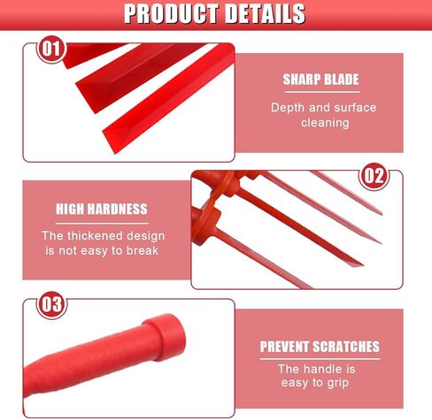 مجموعة مكشطة إزميل بلاستيكية مكونة من 4 قطع، أداة مكشطة بلاستيكية غير قابلة للتشوه بعرض 3/4 بوصة، 7/8 بوصة، 1 بوصة، 1-1/2 بوصة، مكشطة وزن عجلة مقاومة للمواد الكيميائية لإزالة المواد اللاصقة والأفلام وطلاء السيارات وكاشطات الخشب in Kuwait