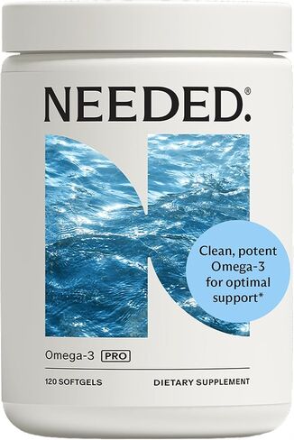 Needed. Prenatal Omega-3 - High Potency Dose of Sustainably Sourced Fish Oil, 1000mg DHA, 1000mg EPA, Encased in a Gelatin-Free, Plant-Based Softgel Shell, Daily 4 Softgel Dose, 30-Day Supply in Saudi Arabia