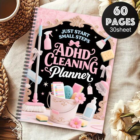 Color-Coded Cleaning Planner with Daily Weekly Monthly Schedules, Household and Office Chore Organizer for Productivity in Kuwait