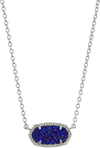 Kendra Scott Women's Elisa Birthstone Necklace Gunmetal Gray Dichroic Glass One Size One Size in Saudi Arabia