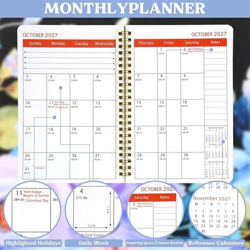 5-Year Monthly Planner for Women – Book Lover Cover, 60-Month Calendar with Tabs, 5.5"x8.3", 142 Pages Thick Paper, Yearly & Monthly Log in Kuwait