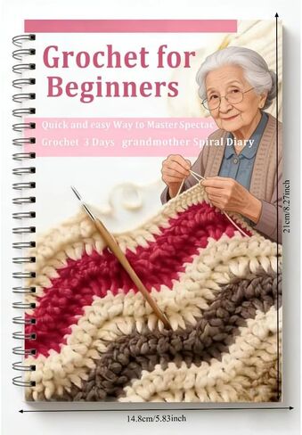 Beginner Crochet Journal with Lays-Flat Design, Includes Stitch Guides & Project Pages for Recording Crochet Notes and Patterns in Kuwait