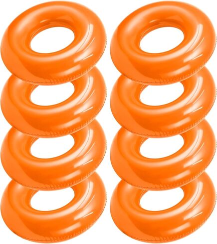 8 Pcs Inflatable Pool Float 28 Inches Purple Swim Tubes Bulk for Adult, Pool Inner Tube for Beach, Swimming Pool Women Men River Lake Summer Vacation Party Decorations in Kuwait