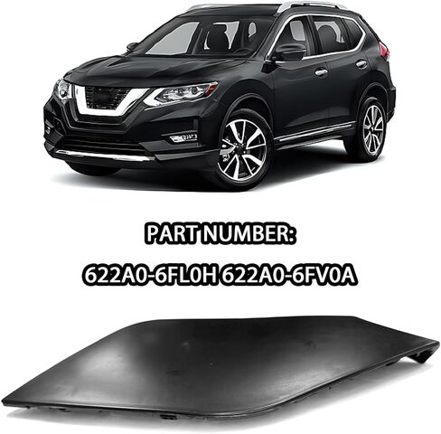 غطاء خطاف سحب المصد الأمامي 622A0-6FL0H بديل متوافق مع Nissan Rogue CVT AWD FWD Rogue Hybrid 2017 2018 2019 2020 غطاء خطاف سحب المصد الأمامي استبدال 622A0-6FV0A in Kuwait