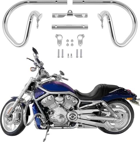 SLMOTO 1 1/4" Engine Guard Crash Highway Bar Fit for Harley V-Rod 02-Up VRSC Muscle Special Vrod Regulator Cover P/N 74496-03 and 74497-03 or with VRSCSE Chin Fairing in Kuwait