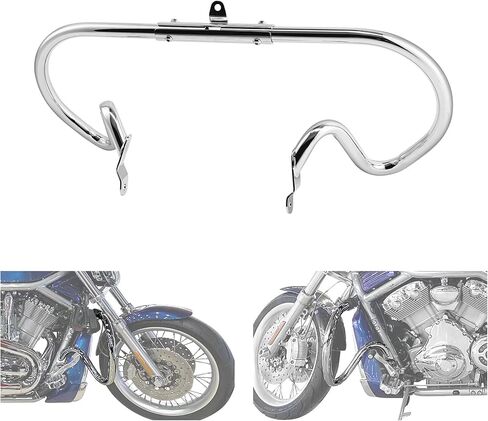 SLMOTO 1 1/4" Engine Guard Crash Highway Bar Fit for Harley V-Rod 02-Up VRSC Muscle Special Vrod Regulator Cover P/N 74496-03 and 74497-03 or with VRSCSE Chin Fairing in Kuwait