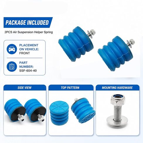 SecosAutoparts 2PCS Air Helper Springs متوافق مع Toyota Tacomaz Tuindra Pickup FJ Cruiser 100 4Runner 1975-2025 مناسب لكزس LX470 GX460 GX470 1998-2021، استبدل SSF-604-40 in Kuwait