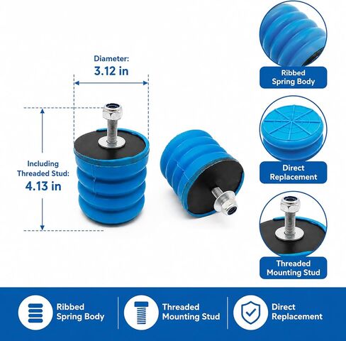 SecosAutoparts 2PCS Air Helper Springs متوافق مع Toyota Tacomaz Tuindra Pickup FJ Cruiser 100 4Runner 1975-2025 مناسب لكزس LX470 GX460 GX470 1998-2021، استبدل SSF-604-40 in Kuwait