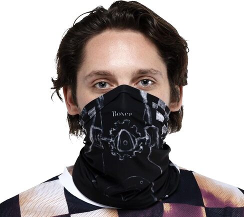 Motorcycle Face Mask – Boxer R Design, Breathable Tube Scarf for Riding, Outdoor Sports in Kuwait