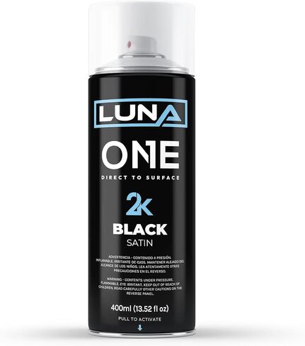 DipYourCar Luna One 2.0 All-in-One Direct-to-Surface Aerosol Spray Paint – Satin Black, Primer + Color + Clear, 12 oz – Durable Automotive Wheels, Trim & Calipers Coating in Saudi Arabia