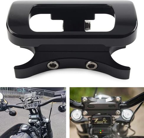 1 pcs Black 1-1/4" Handlebar Risers Gauge Mount for Harley for Softail for Street bob FXBB 2018-2020 in Kuwait