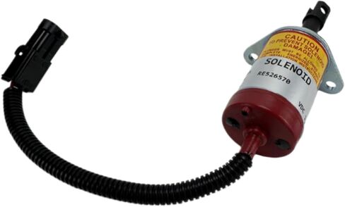 Stop Solenoid RE526570 For John Deere Skid Steer Loader CT322 CT332 313 315 317 325 332 Four-Wheel Drive Loader 244J 304J Tractor 4320 4520 5225 5325 5325N Engine 2.4L 2.4 4024TF TF270 4024 3.0L 3.0 in Kuwait