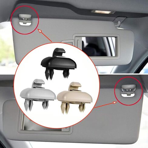 قطعتان من مشابك واقي الشمس البديلة المحدثة لواقي السيارة مناسبة لسيارة Audi A1 A3 A4 A5 A6 Q3 Q5 S3 S4 S5 TT ABS هيكل حامل واقي الشمس الداخلي استبدال الجزء رقم 8U0857562A (بيج) in Kuwait