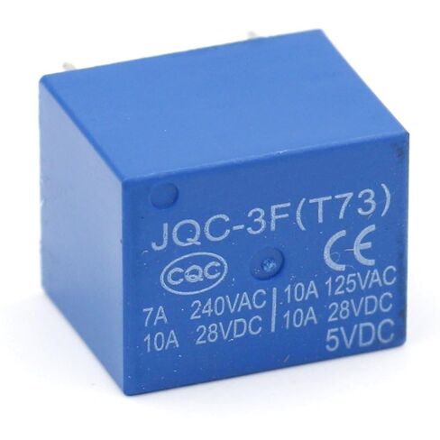 Baomain PCB Power Relay JQC-3F (T73) 5VDC SPST 7A 250VAC 10A 125VAC/28VDC 5 Pins Pack of 10 in Saudi Arabia