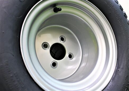 (Set of 2) 20x12.00-10 with 10x8.5 Hustler Chrome Silver Assembly in Kuwait