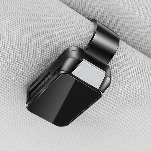 Sunglass Holder for Car Visor Clip, Push-Button Opening Car Sunglass Holder, Visor Sunglasses Holder Clip, Fits Cars, Trucks, SUVs and More (Black) in Saudi Arabia