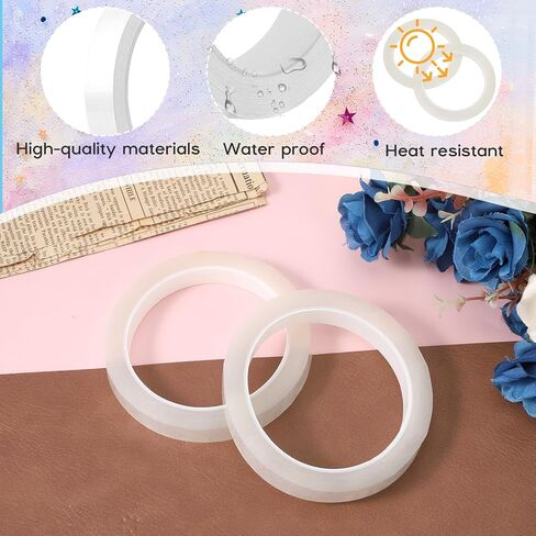 Clear Floral Tape, 2 Pcs 1/2" Wide 164 Ft Waterproof Flower Tape for Bouquets Thin Florist Tape Floral Arrangements Supplies for Bouquets, Vase, Binding Fresh Flower, Corsages, DIY Crafts Decorations in Kuwait