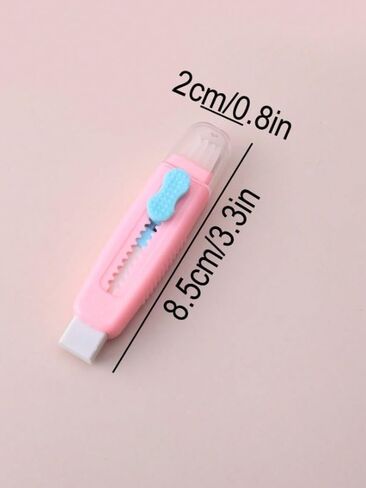 Soft Cute Erasers Push Pull Large Pencil Eraser with Clean up Brush Cute Erasers Pencil Eraser with 1 Refill Eraser for Students Kids, School Office Home Supplies in Kuwait