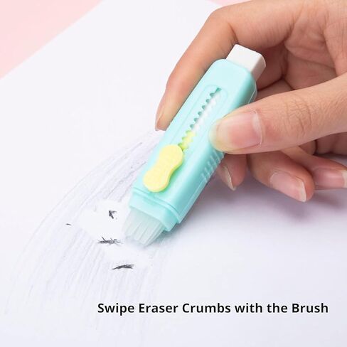 Soft Cute Erasers Push Pull Large Pencil Eraser with Clean up Brush Cute Erasers Pencil Eraser with 1 Refill Eraser for Students Kids, School Office Home Supplies in Kuwait