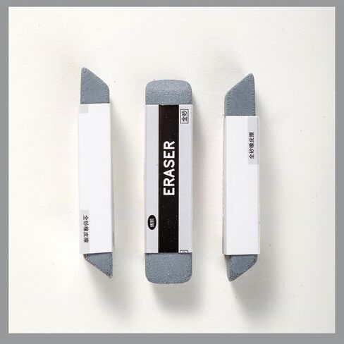 Natural Rubber Eraser - TRACOMPAN Professional 2Pcs Set Ink Erasers for Pencils, Ballpoint & Neutral Pens | Rubbers Eraser for Office & School Supplies (1 Full Sand and 1 Half Sand) in Kuwait