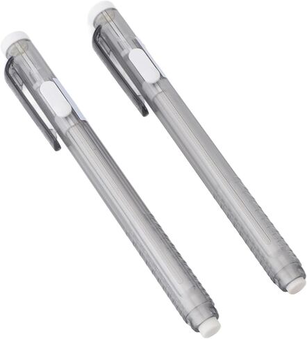 Aramox Retractable Mechanical Eraser Pen, Plastic and Rubber, 2 Pens 10 Refills, Portable for School Office Home Classroom in Kuwait