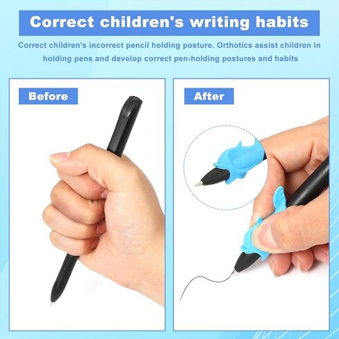 Sibba Magic Pens Refills for Grooved Handwriting Workbooks 40 PCS Disappearing Ink Pen Set Grooved Writing Practice Reusable Handwriting Practice Invisible Ink Pen with 4 Pens 4 Grips in Kuwait