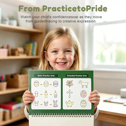 Ddaowanx Magic Grooved Writing Practice for Kids Ages 3-8,Reusable Handwriting Practice Busy Book,Large Size 8.3" x 11.2" Toddler Activity Book–Gifts for 3-5 Year Old Boys and Girls in Kuwait