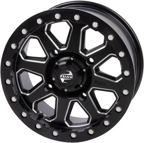 عجلة Tusk 4/156 Uinta Beadlock مقاس 14x7 4.0 + 3.0 مطحونة/أسود متوافقة مع POLARIS RZR Trail/XP/ProXP/جنرال/Ranger KAWASAKI KRX/Ridge/Mule Pro YAMAHA RMAX/YXZ in Kuwait