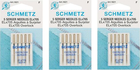 ELX705 Serger Needles -Size 14/90 5/Pkg (3 Pack) in Kuwait