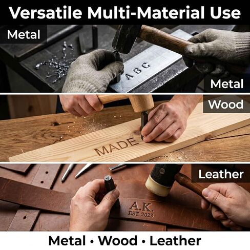 36Pcs 1/16" (1.5mm) Metal Stamping Kit, Alloy Steel Letter and Number Punch Set (A-Z, 0-9, &) with Case for Jewelry Making, Leather & Wood (1/16" (1.5mm)) in Kuwait
